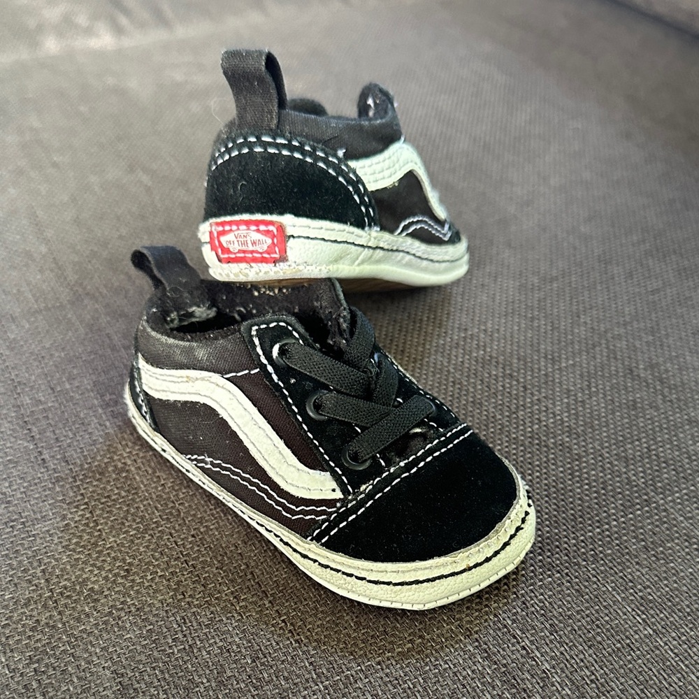 Vans Kids Black and White Sneakers